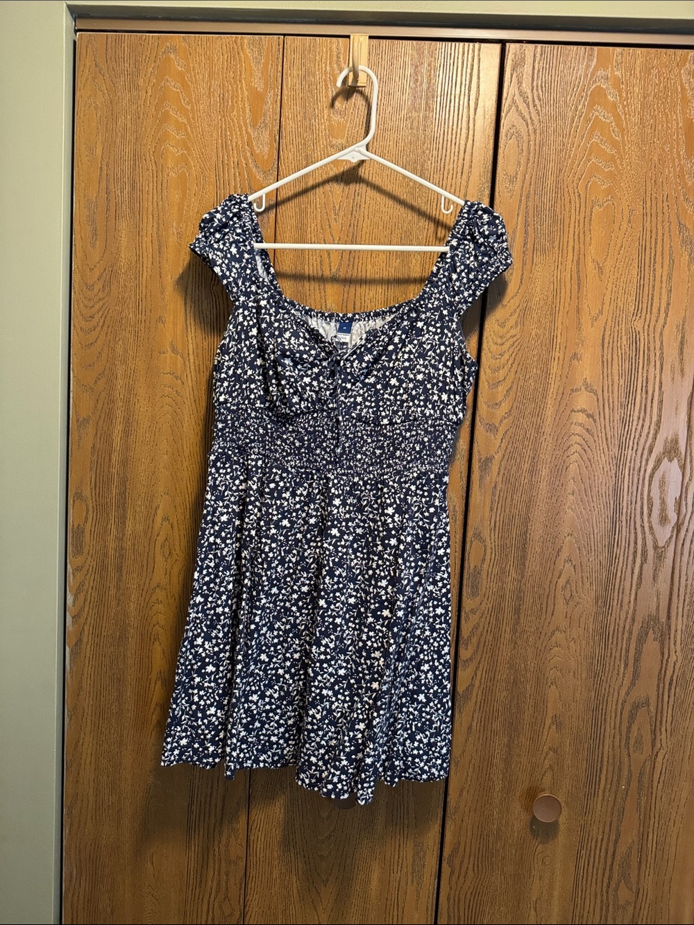 Old Navy Navy Blue Floral Mini Dress